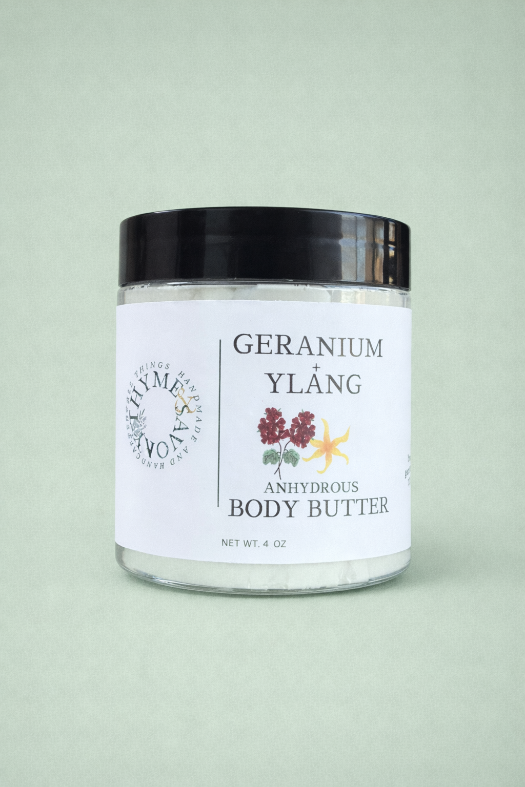 Geranium + Ylang Ylang Body Butter (Anhydrous)
