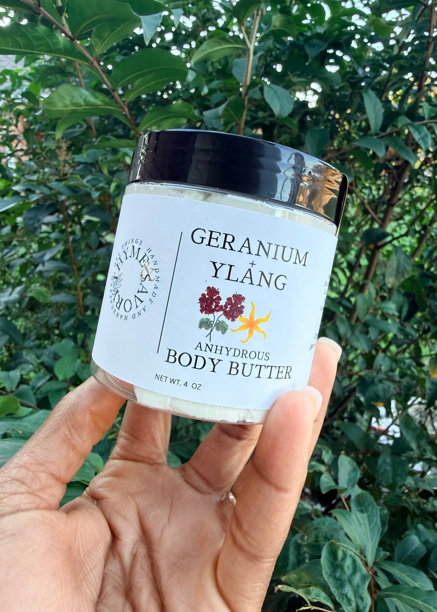 Geranium + Ylang Ylang Body Butter (Anhydrous)