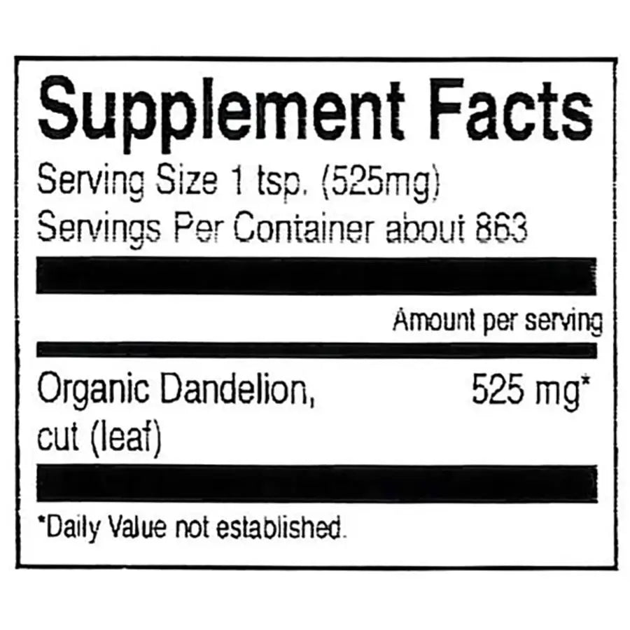 Dandelion Leaf (Taraxacum officinale) c/s